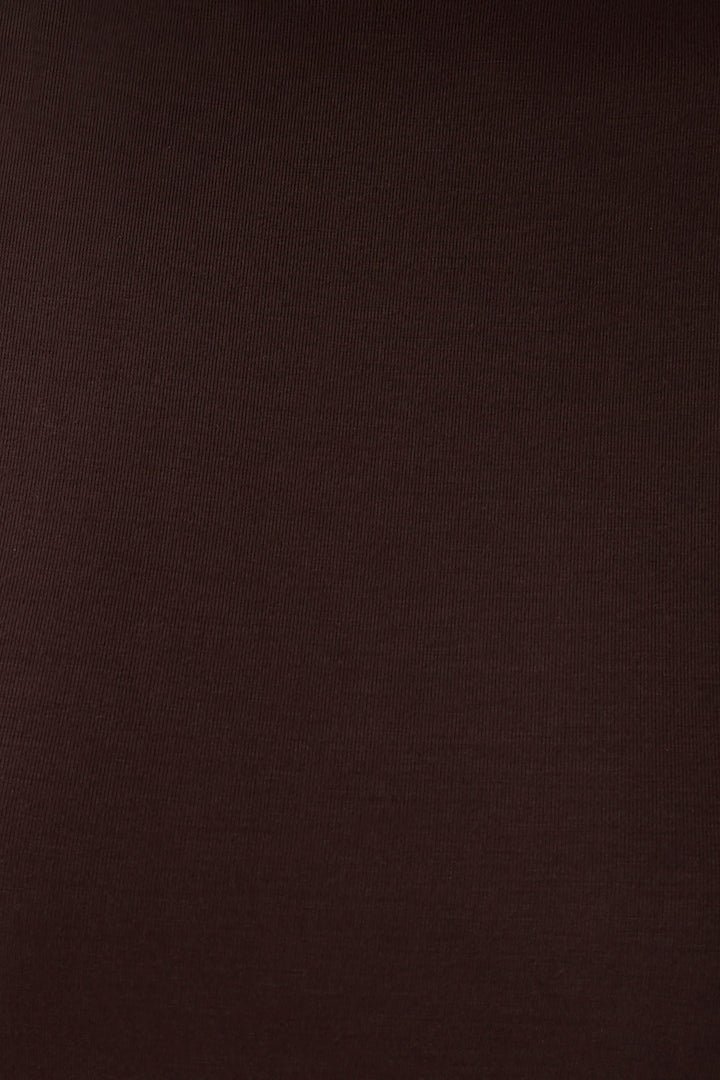 Glamcroft Sleeveless Roll Neck Midi Dress in Dark Chocolate