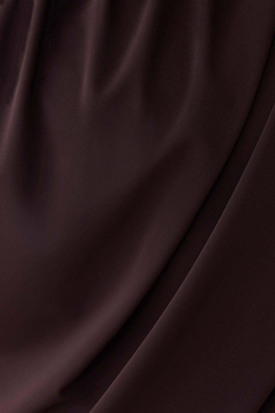 Glamcroft Top Long Sleeve Off Shoulder Draped Chocolate
