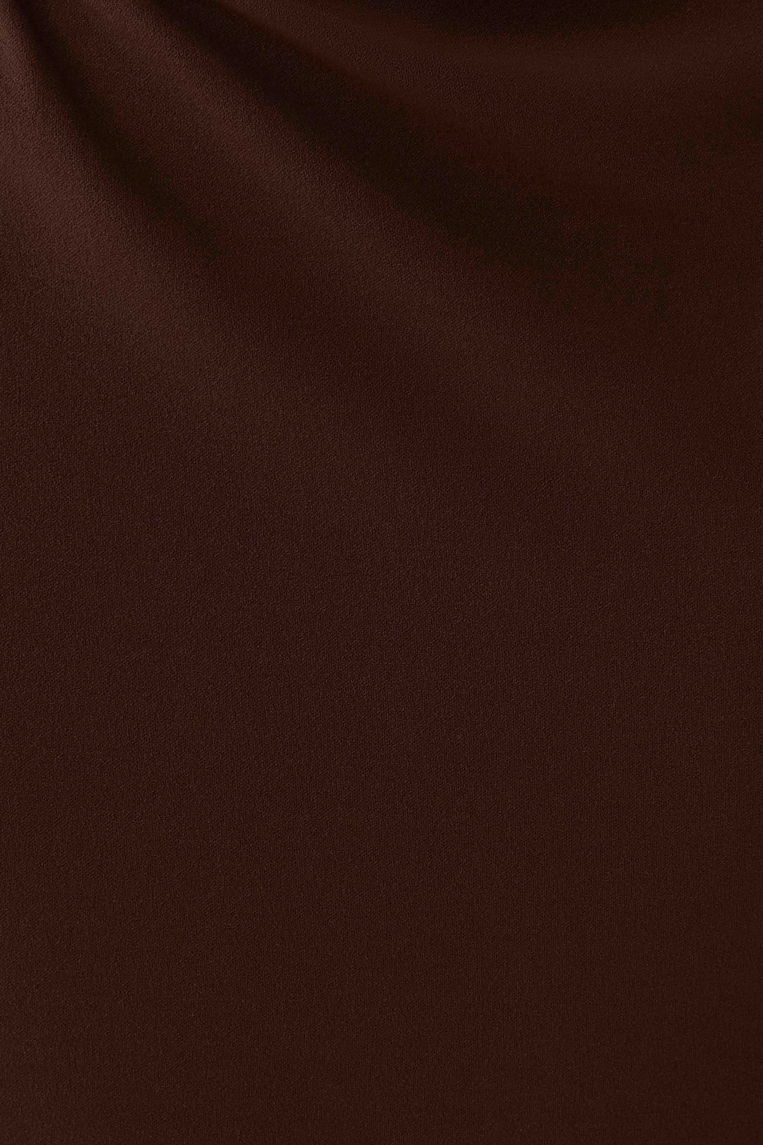 Glamcroft Maxi Dress with Asymmetrical Tuck Detail in Dark Chocolate