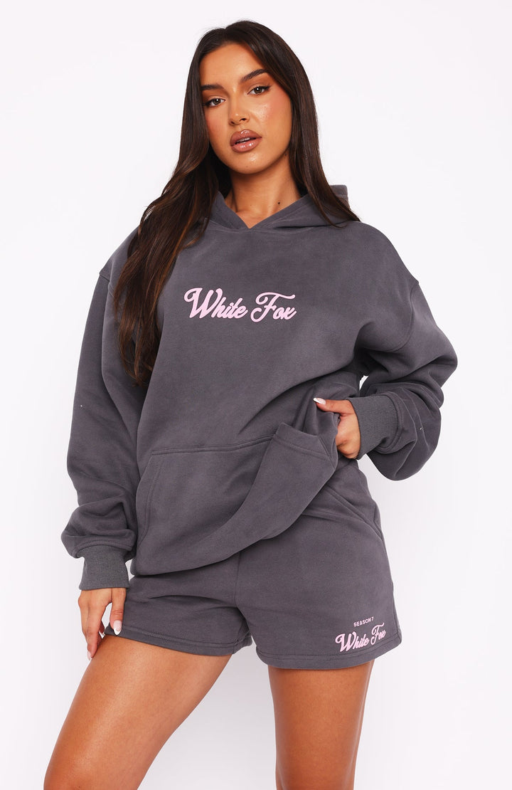 Glamcroft Outerwear Oversized Hoodie with Ribbed Cuffs & Pocket