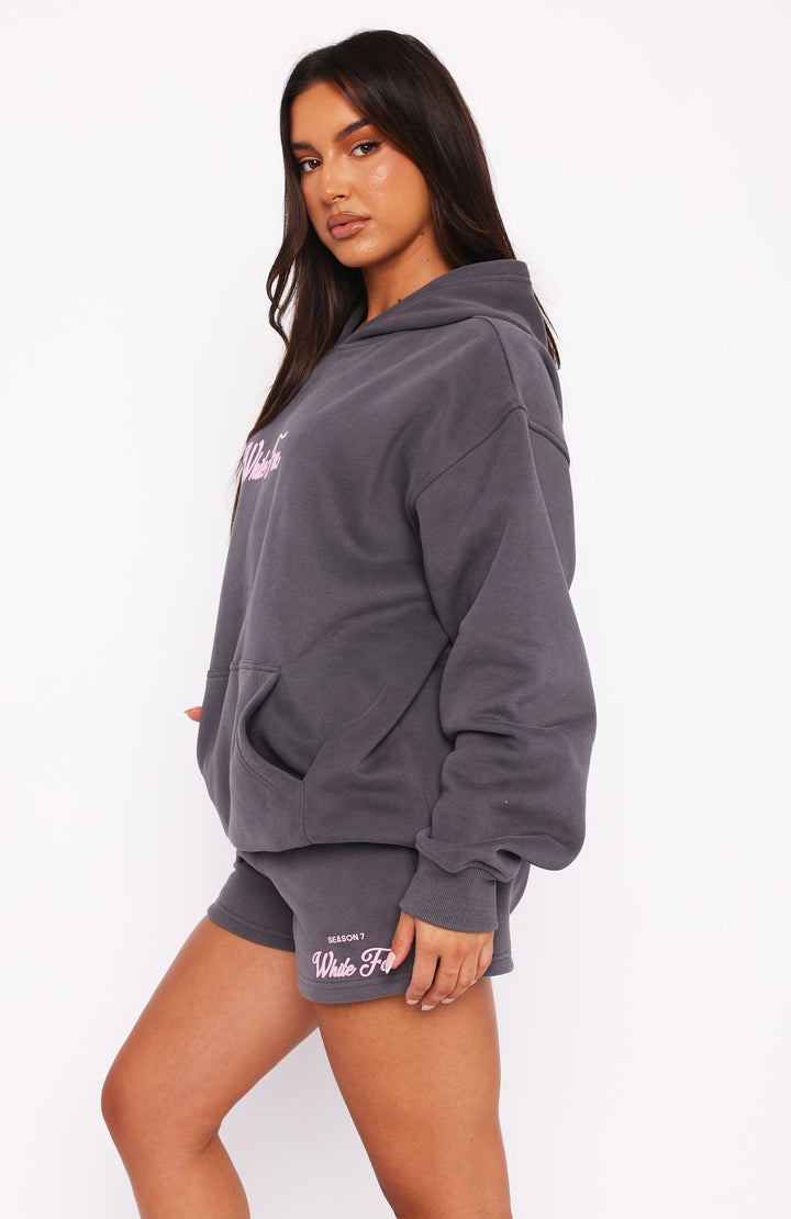 Glamcroft Outerwear Oversized Hoodie with Ribbed Cuffs & Pocket