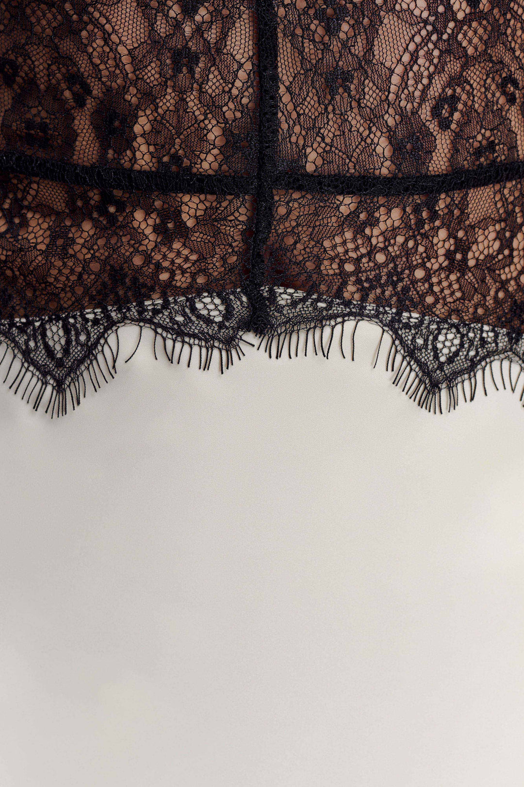 Dinah Lace And Satin Mini Dress - Black/Ivory
