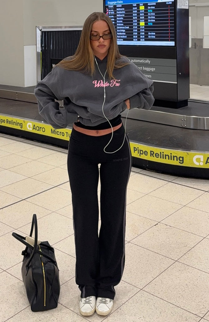 Glamcroft Outerwear Oversized Hoodie with Ribbed Cuffs & Pocket