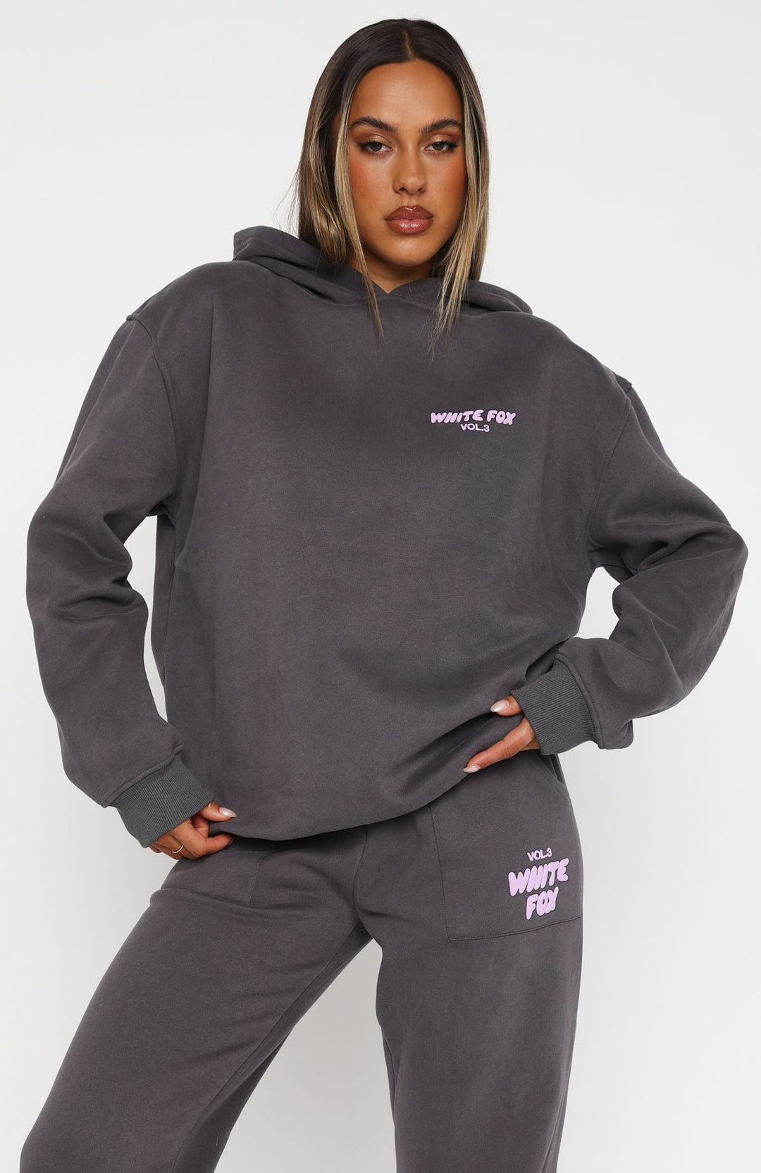 Glamcroft Outerwear Oversized Hoodie with Puff Print Logo