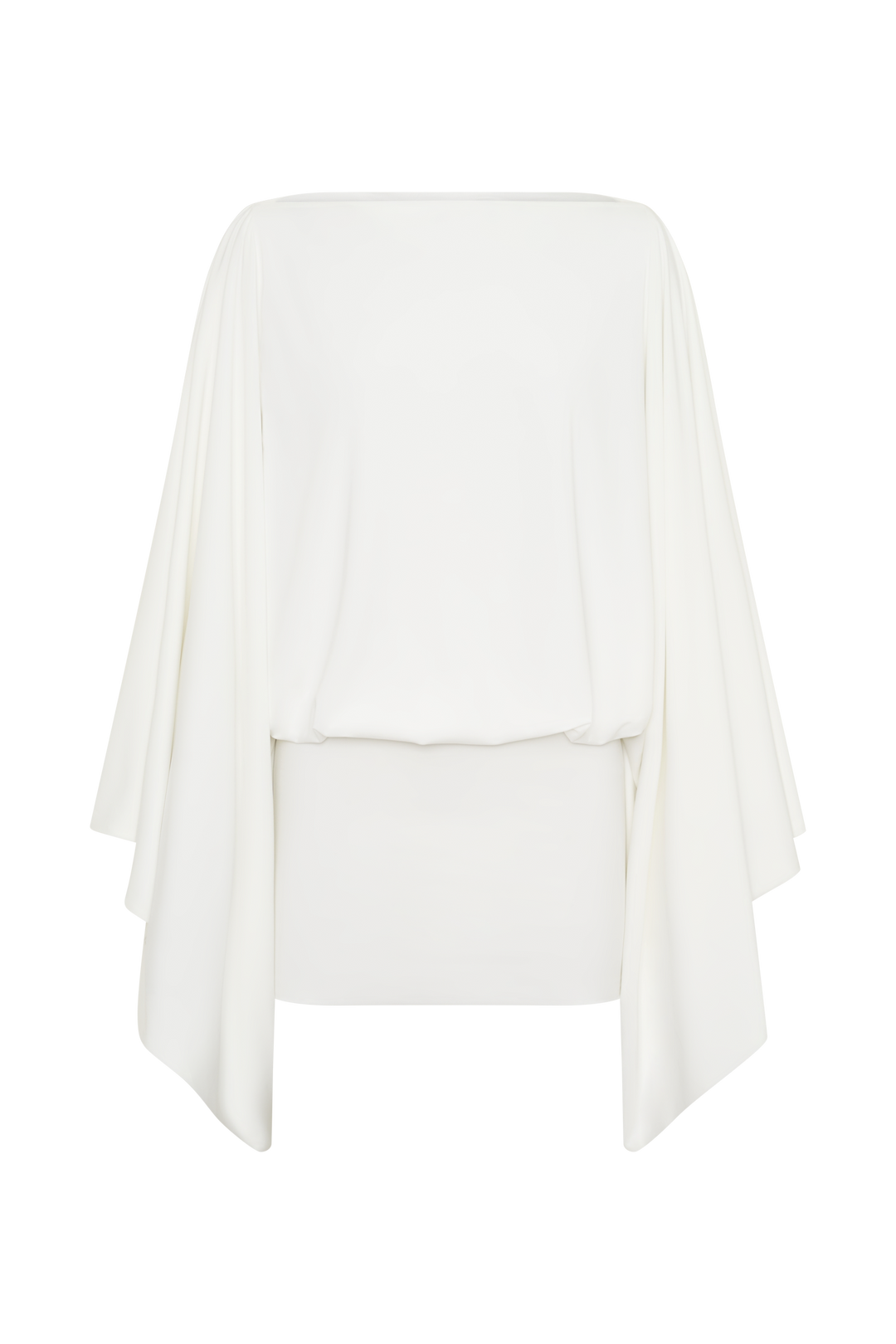 Glamcroft Mini Dress with Draped Bodice and Fitted Skirt