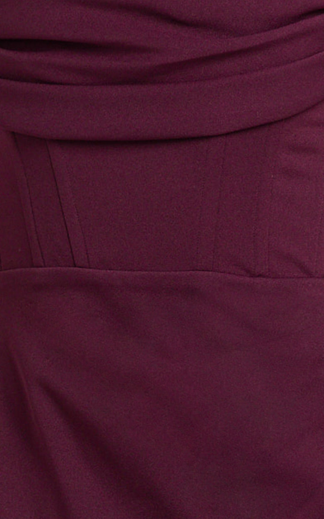 Marcel Maxi Dress - Off Shoulder Corset High Split Dress in Wine