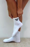 Glamcroft Accessories Cushioned Crew Socks with Ribbed Cuffs