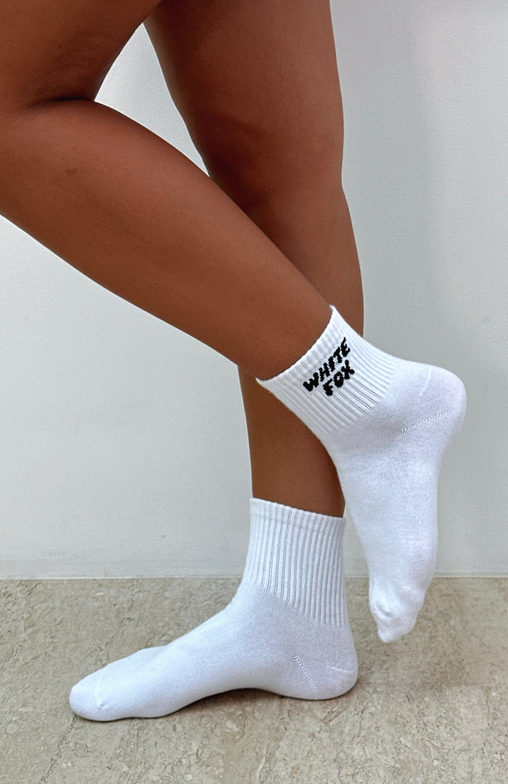 Glamcroft Accessories Cushioned Crew Socks with Ribbed Cuffs