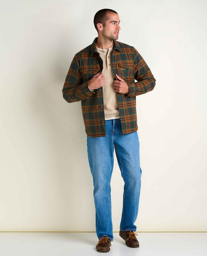 Glamcroft Layer Laurel Pattern Shirt Jacket with Insulation