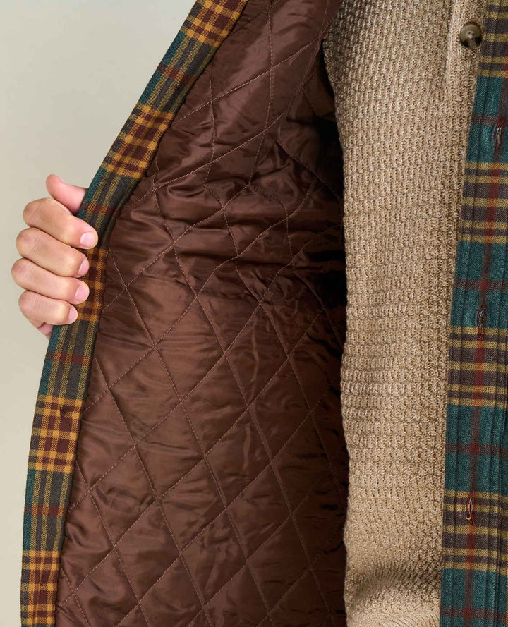 Glamcroft Layer Laurel Pattern Shirt Jacket with Insulation