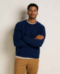Glamcroft Men's Sweater in True Navy, Itch-Free Knit
