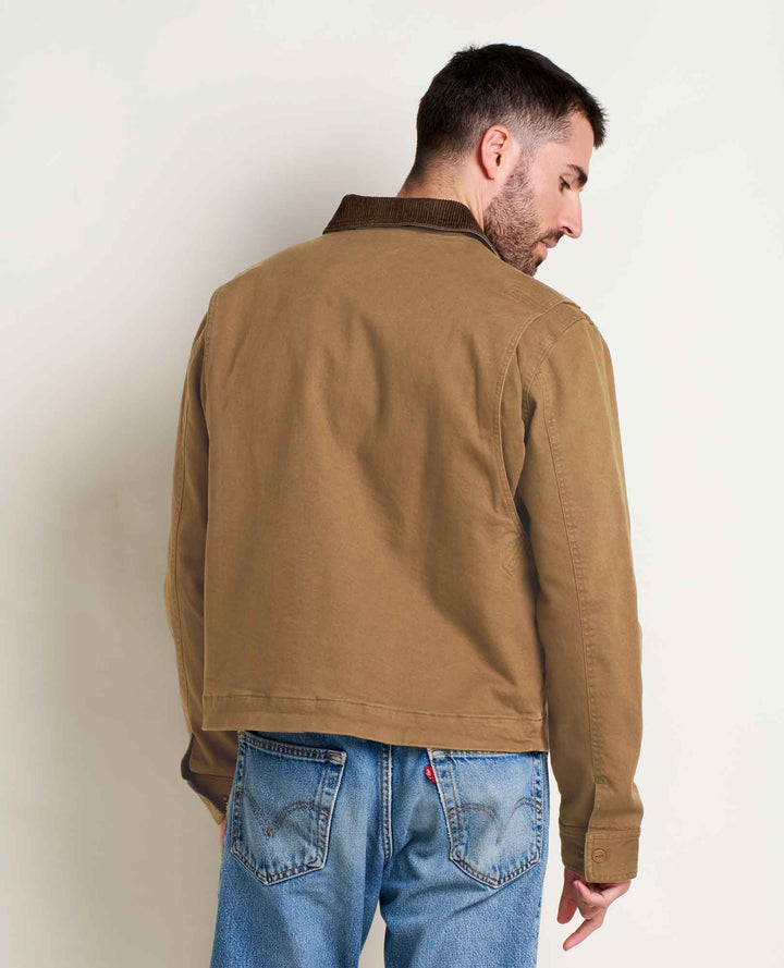 Glamcroft Men's Jacket Brown Flannel Lined Trucker Style