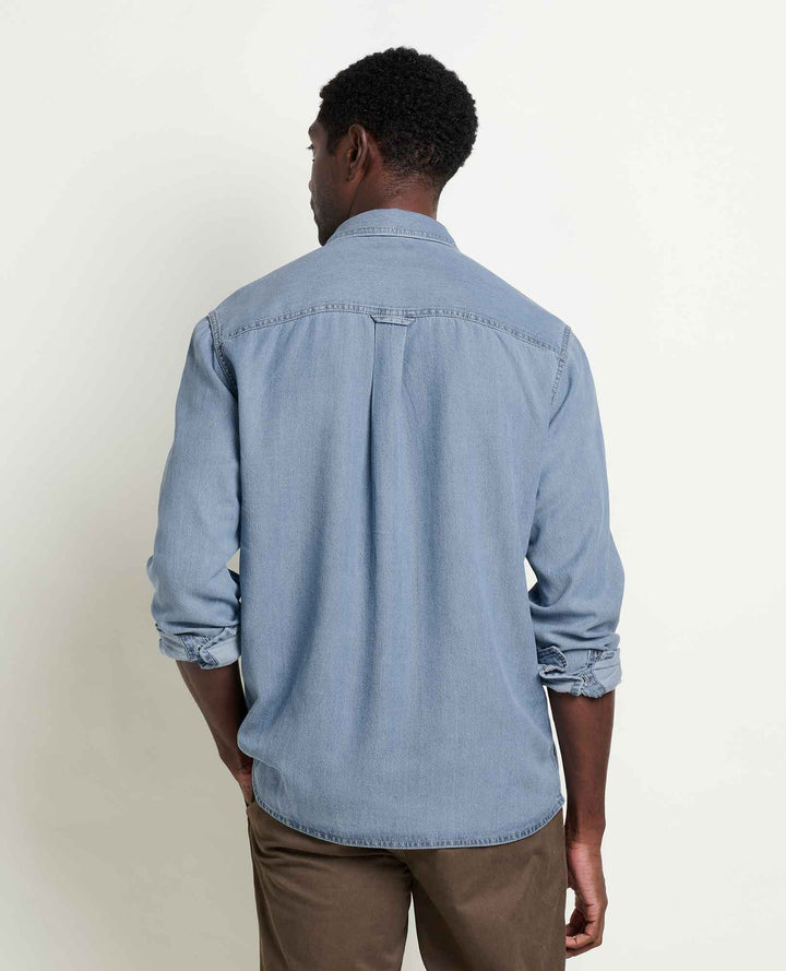 Glamcroft Woven Shirt in Bar Harbor – Soft Denim, Lightweight, Sizes S-XXL