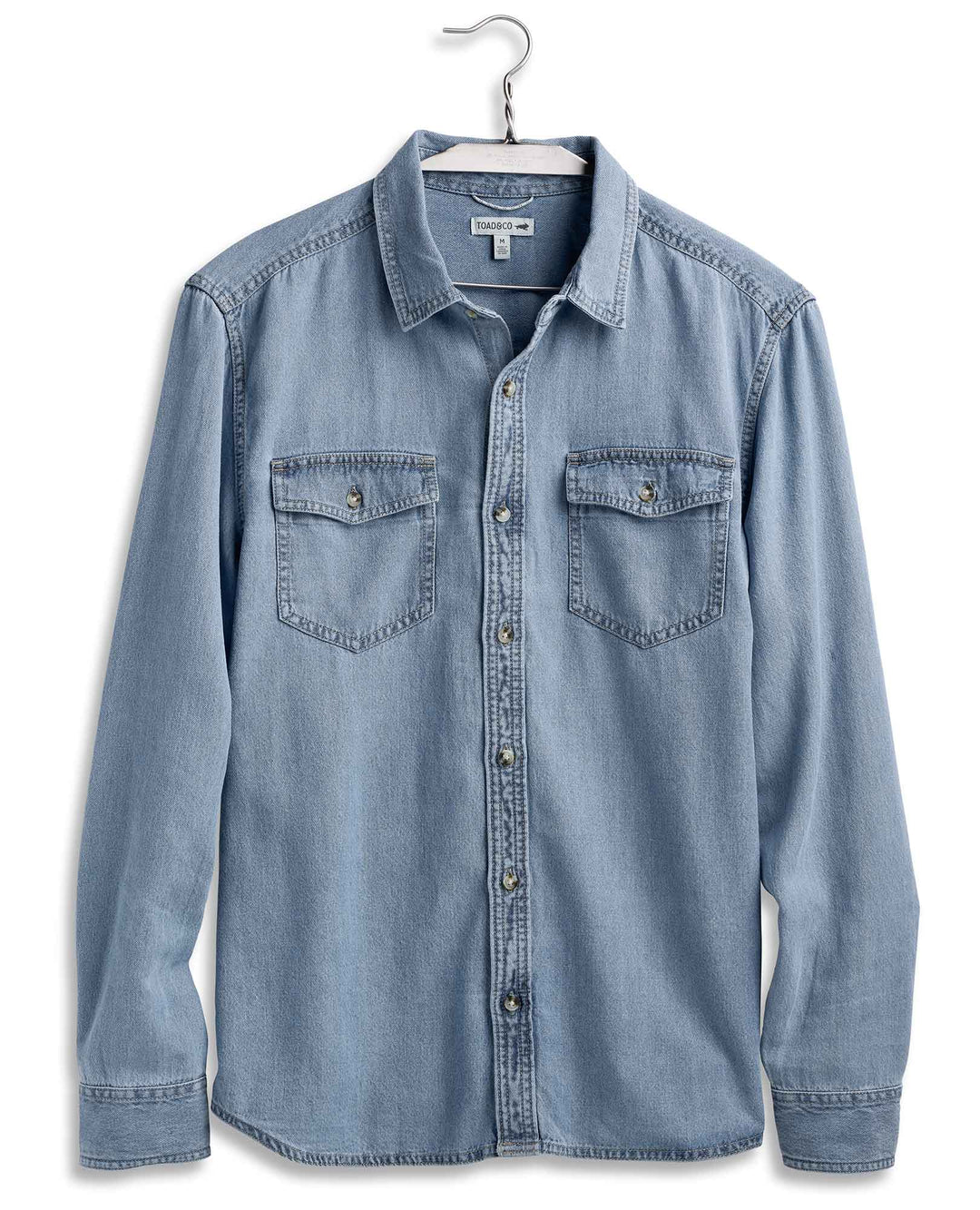Glamcroft Woven Shirt in Bar Harbor – Soft Denim, Lightweight, Sizes S-XXL