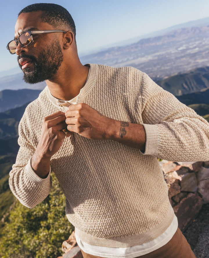 Glamcroft Sweater Dust Color Relaxed Fit Organic Cotton Blend