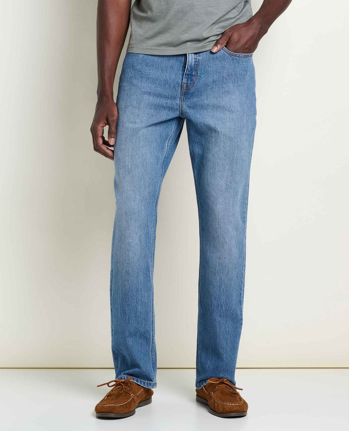 Glamcroft Men's Slim Blue Jeans in Tahoe with FlexForm Waistband