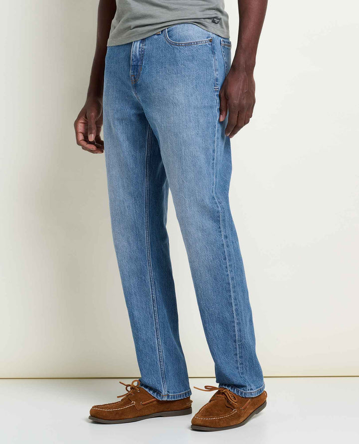 Glamcroft Men's Slim Blue Jeans in Tahoe with FlexForm Waistband