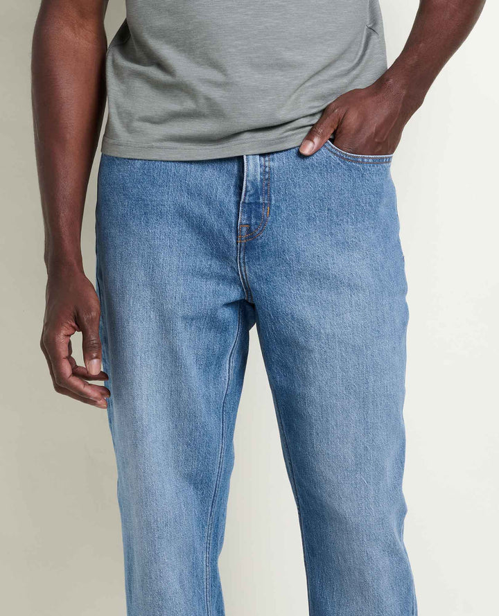 Glamcroft Men's Slim Blue Jeans in Tahoe with FlexForm Waistband