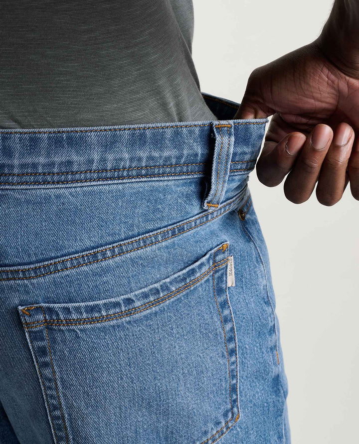 Glamcroft Men's Slim Blue Jeans in Tahoe with FlexForm Waistband