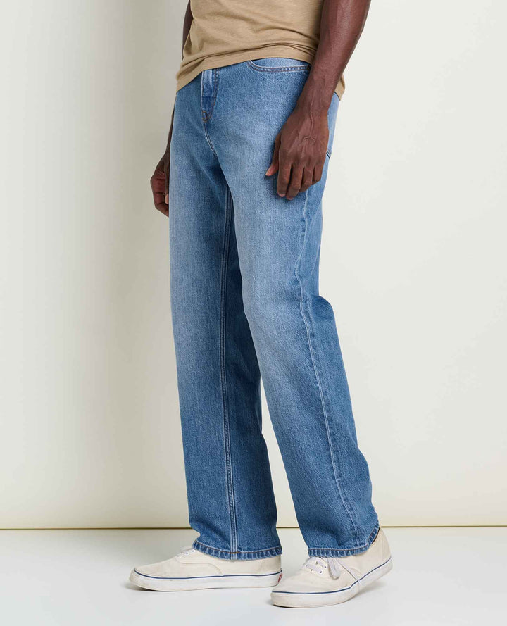 Glamcroft Men's Straight Blue Jeans with FlexForm Waistband