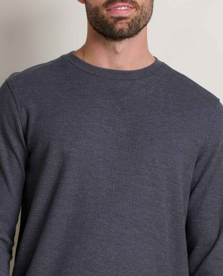 Glamcroft Knit Top Long Sleeve Crew Soot Color Sizes S-XXL