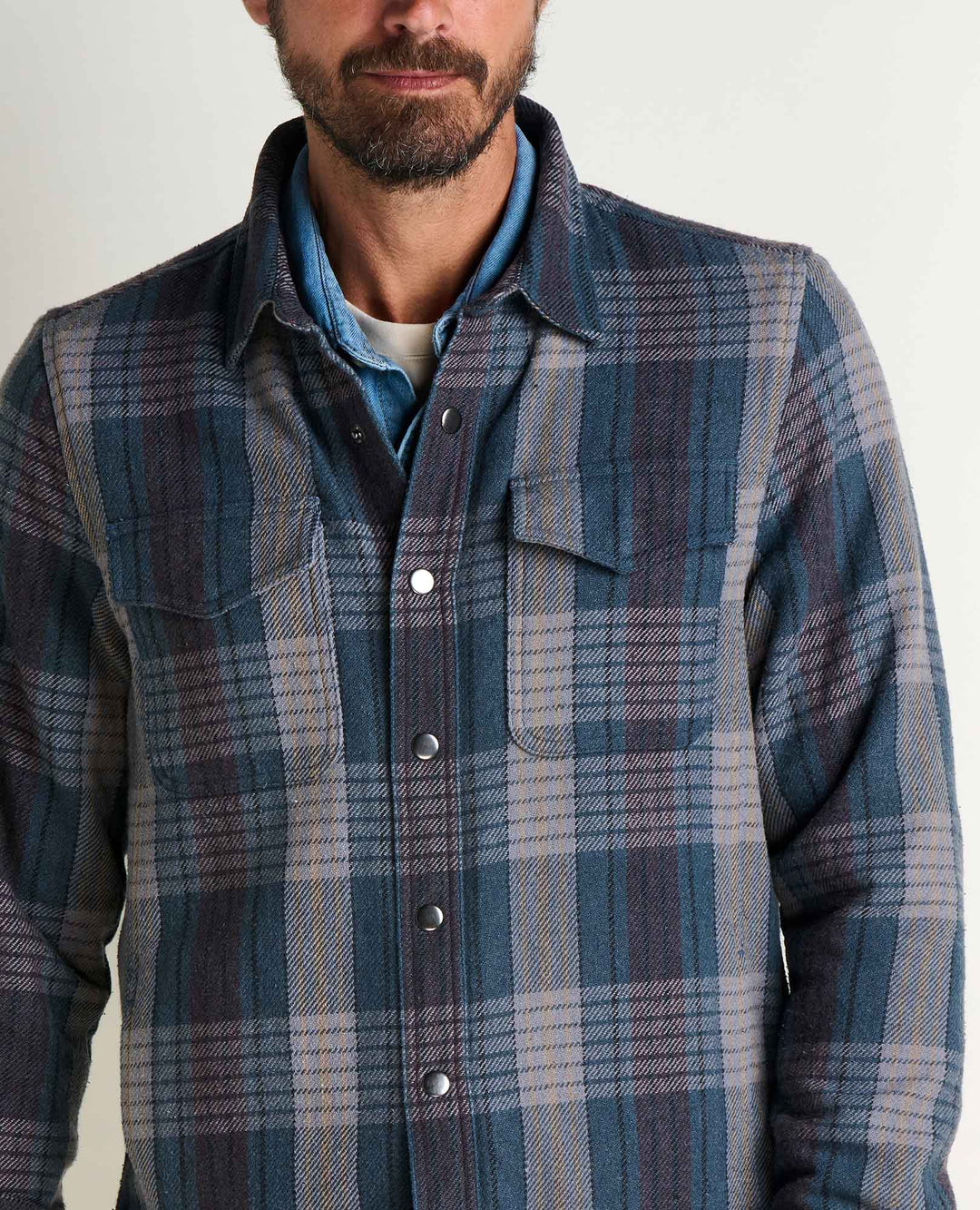 Glamcroft Layer Shirt Jacket Midnight Pattern Sizes S-XXL