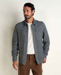 Glamcroft Layer Heather Grey Twill Shirt Jacket, Sizes S-XXL