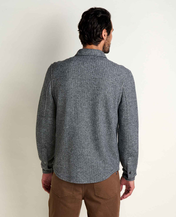 Glamcroft Layer Heather Grey Twill Shirt Jacket, Sizes S-XXL