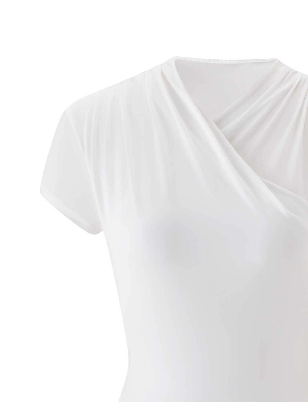 Glamcroft Mini Dress White with Built-in Bodysuit and Open Back