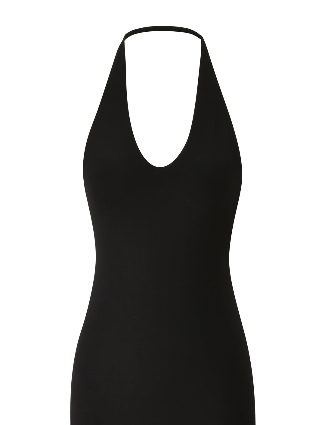 Glamcroft Maxi Dress Black Halter Neck with Open Back