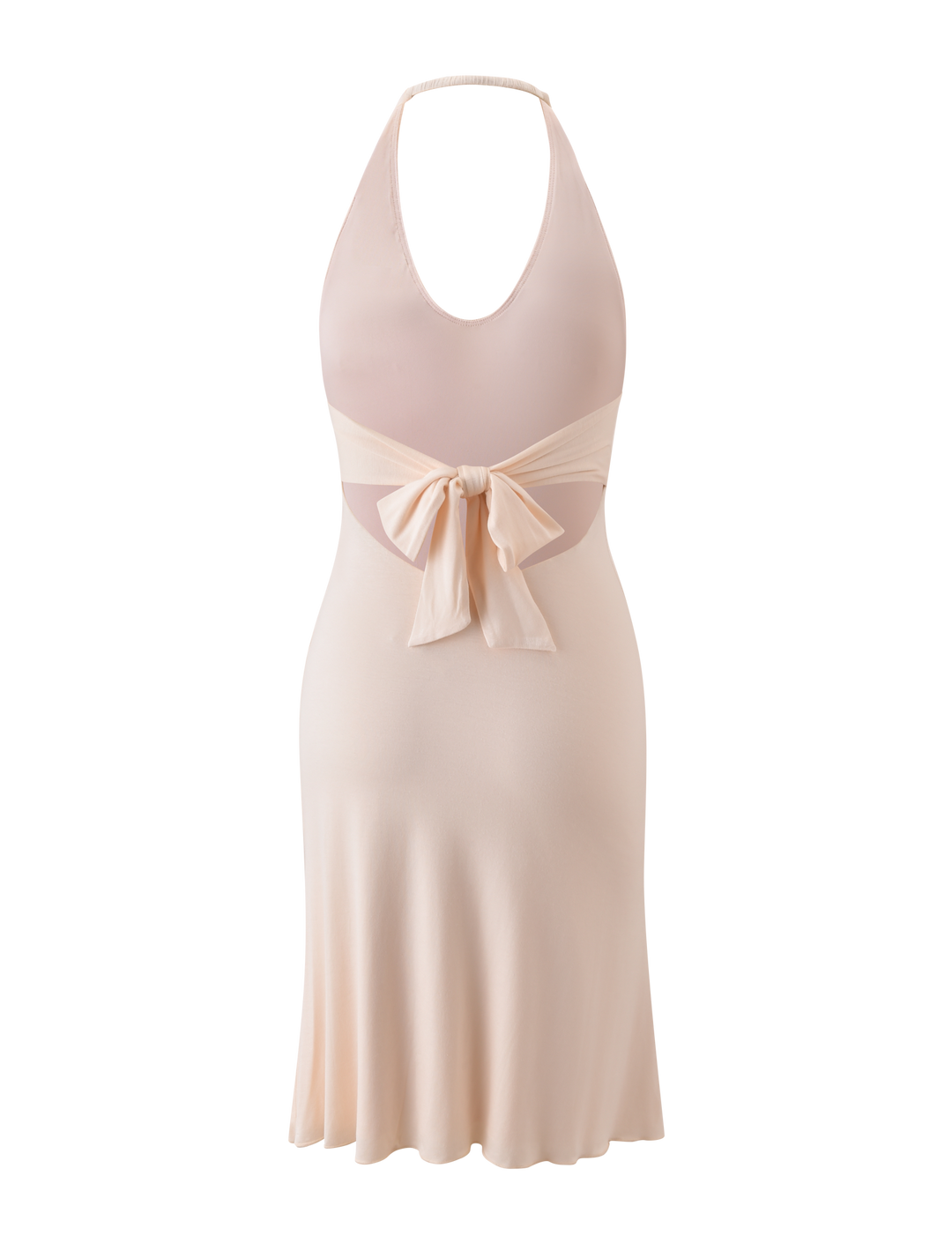 Glamcroft Maxi Dress Cream Halter Neck Open Back Midi