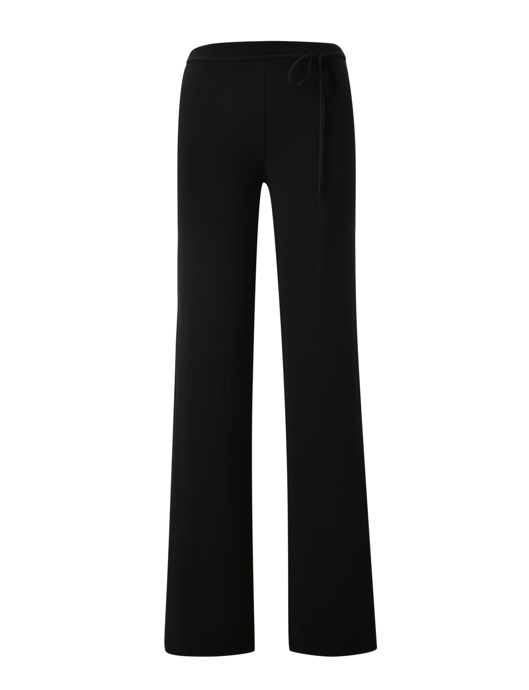 Glamcroft Pants Black Mid-Low Rise Wide Leg with Belt