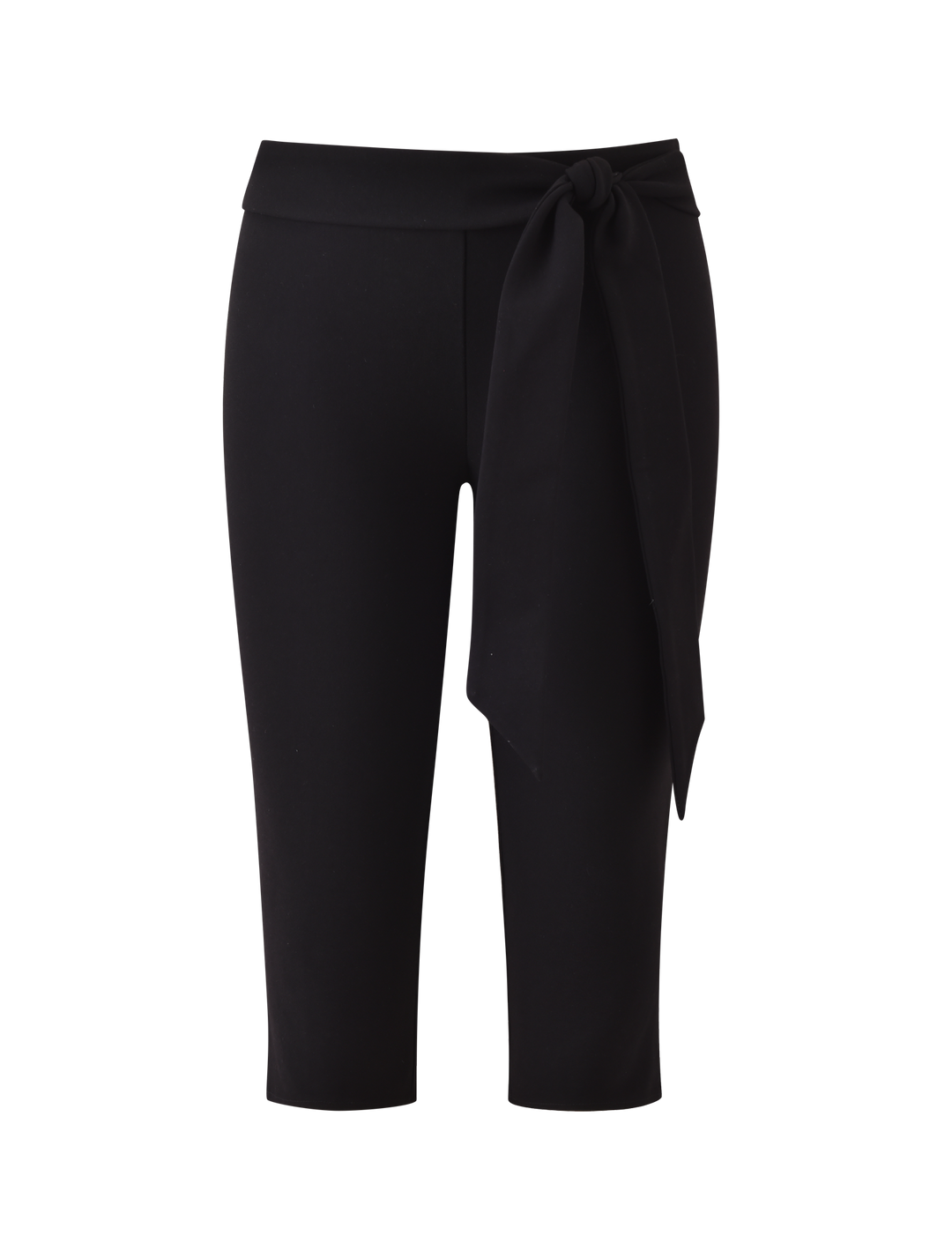 Glamcroft Capri Pants with Removable Waist Tie in Black