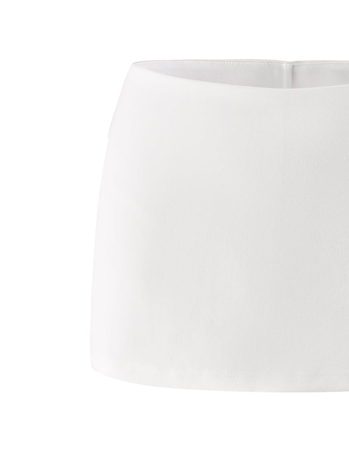 Glamcroft White Mini Skort with Hidden Lining Shorts
