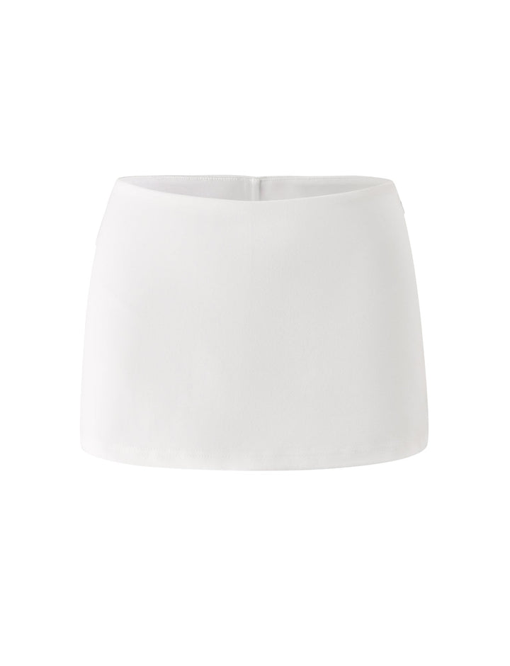 Glamcroft White Mini Skort with Hidden Lining Shorts
