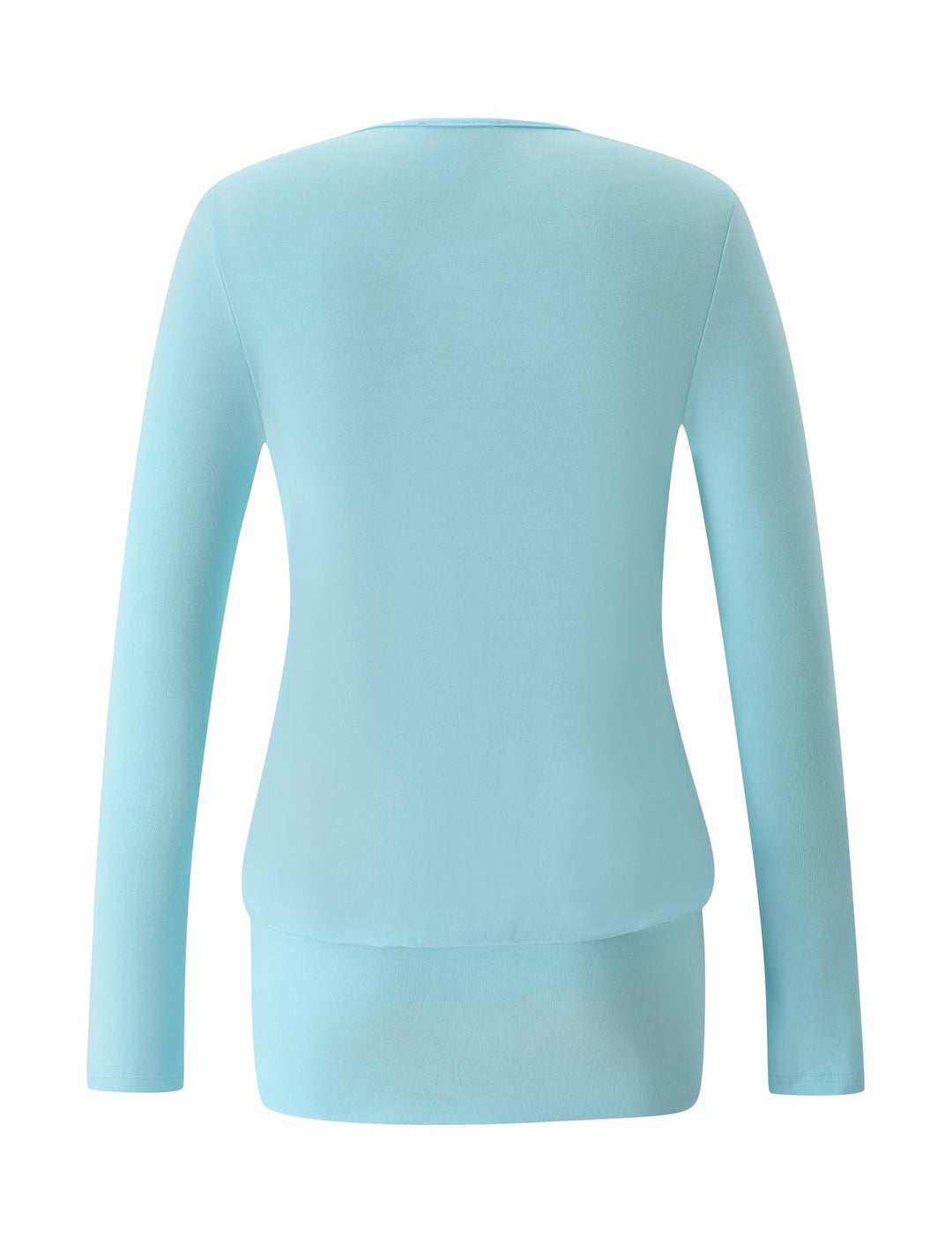 Glamcroft Mini Dress Aqua Blue Wrap Surplice Long Sleeves