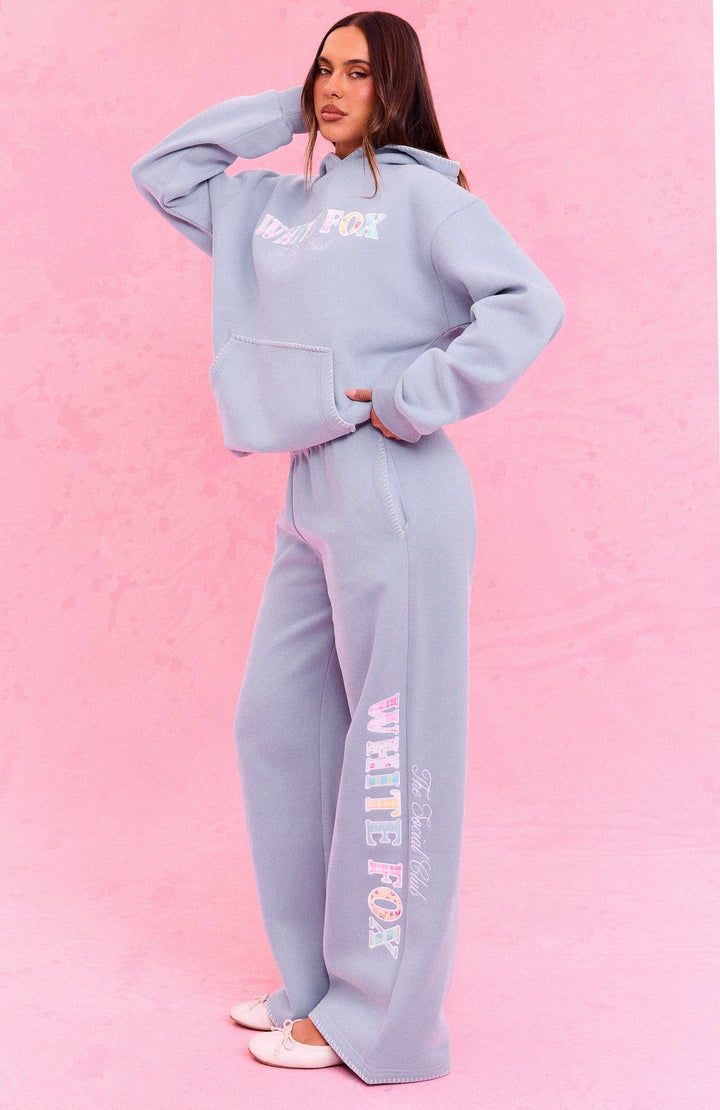 The Social Club Elena Oversized Hoodie Dusty Blue