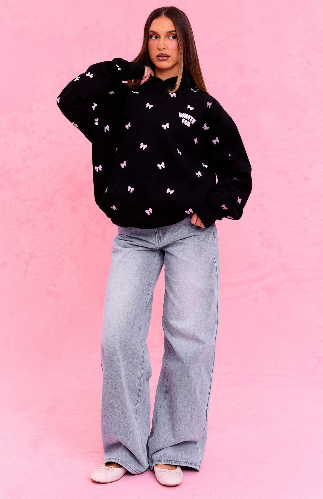 The Social Club Lottie Oversized Hoodie Black