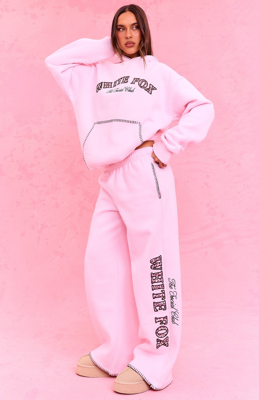 Glamcroft Pants Oversized Wide Leg Sweatpants with Pockets