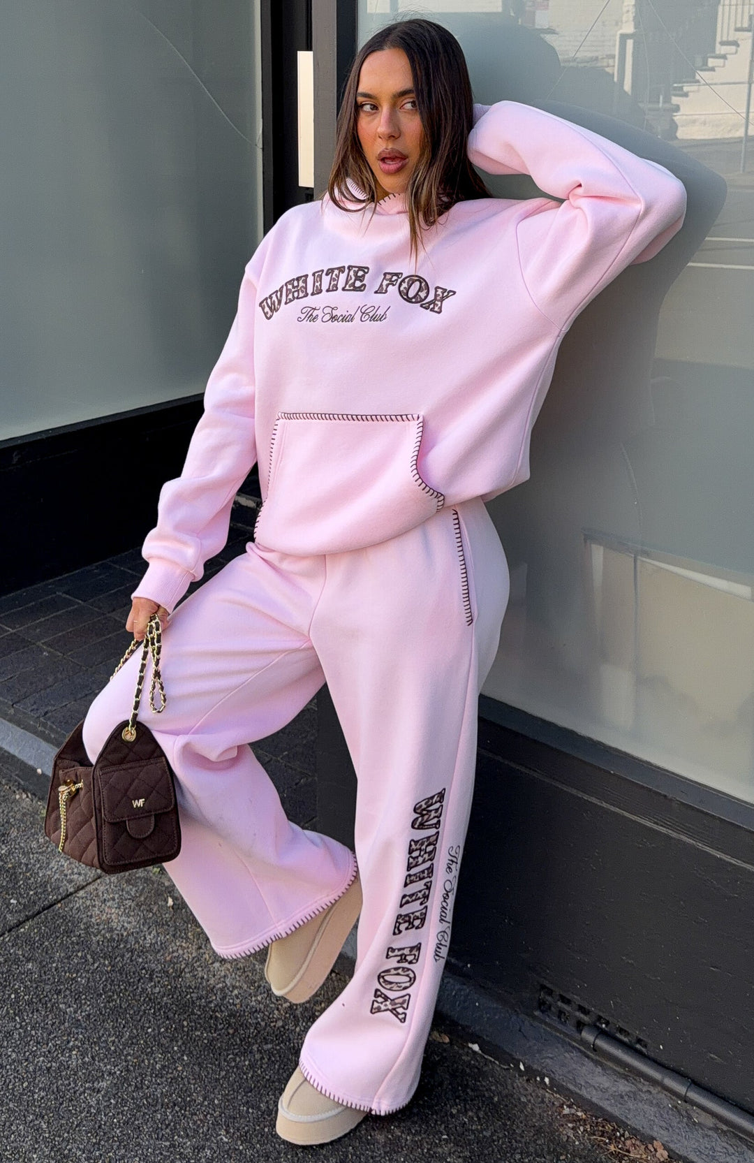 Glamcroft Pants Oversized Wide Leg Sweatpants with Pockets