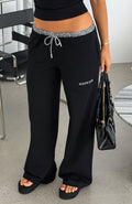 Glamcroft Pants Mid Rise with Drawstring and Side Pockets