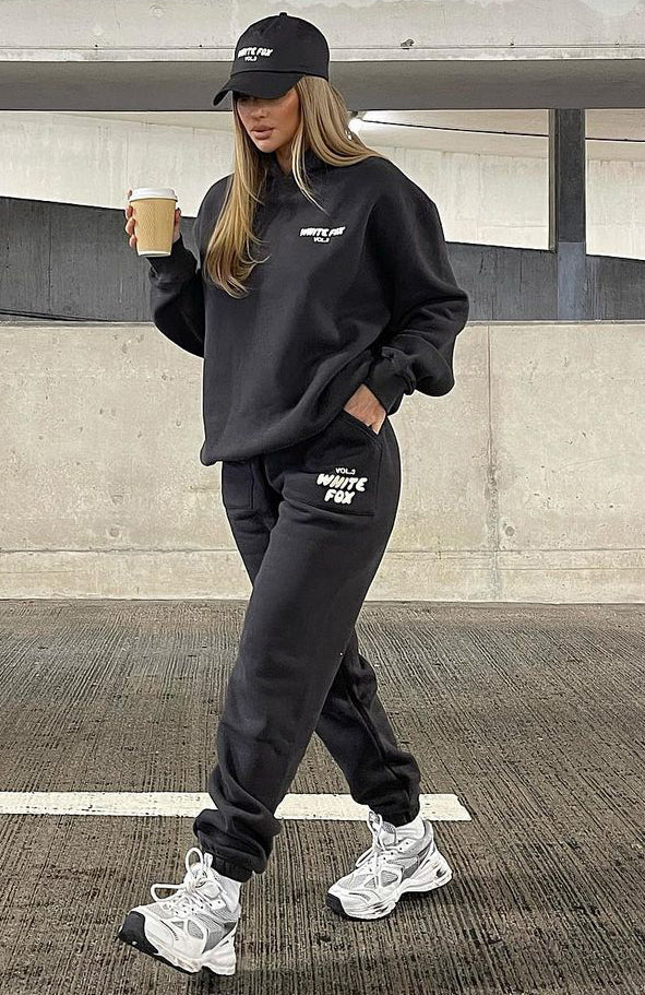 Glamcroft Outerwear Oversized Hoodie with Ribbed Cuffs & Hem