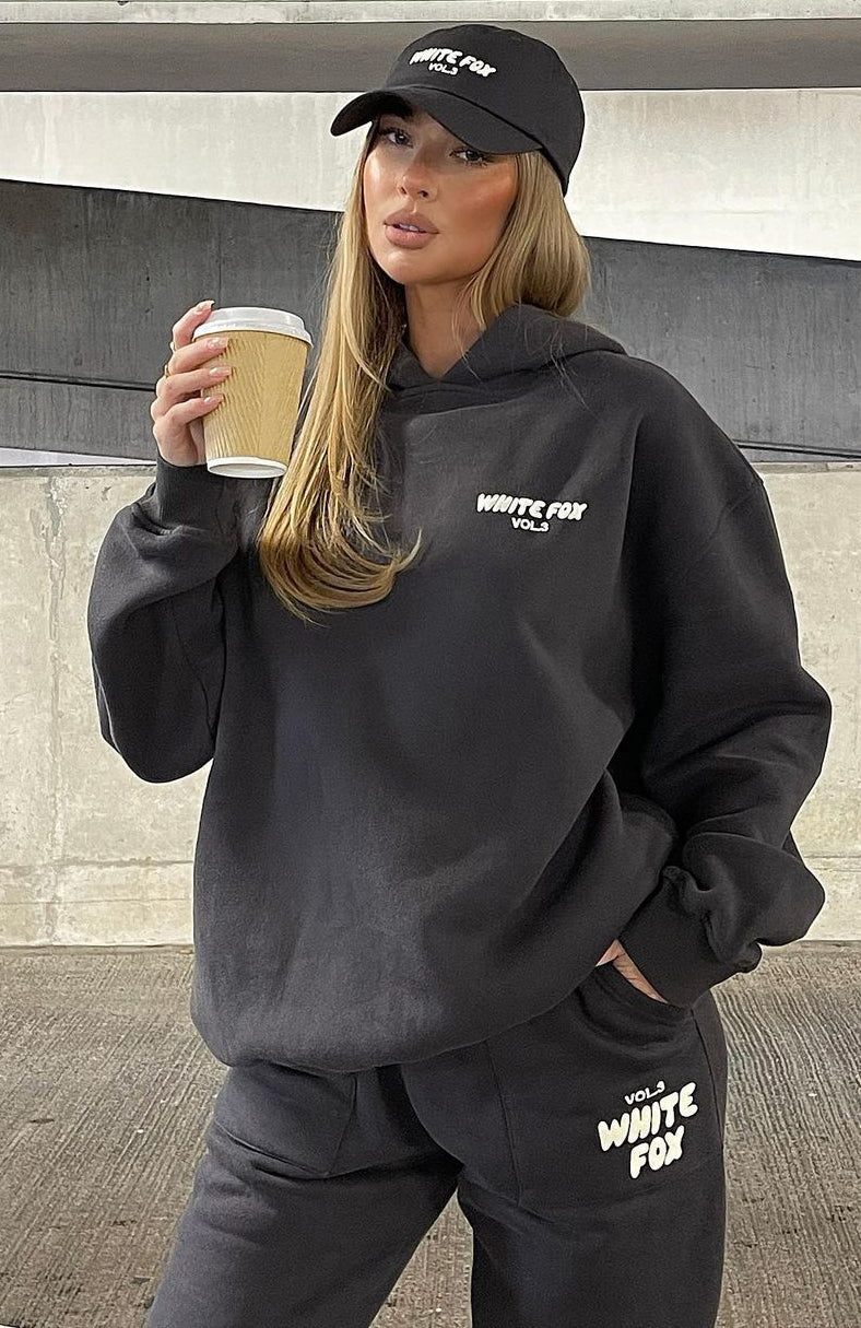 Glamcroft Outerwear Oversized Hoodie with Ribbed Cuffs & Hem