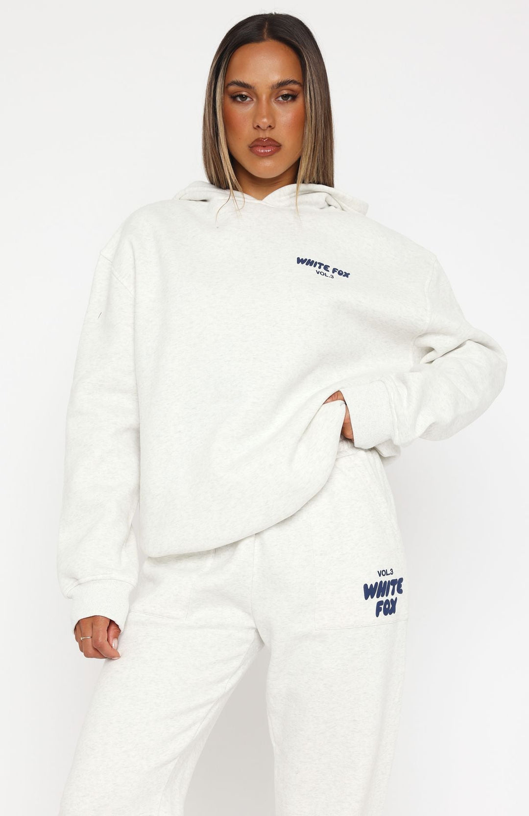 Glamcroft Outerwear Oversized Hoodie with Ribbed Cuffs and Hem