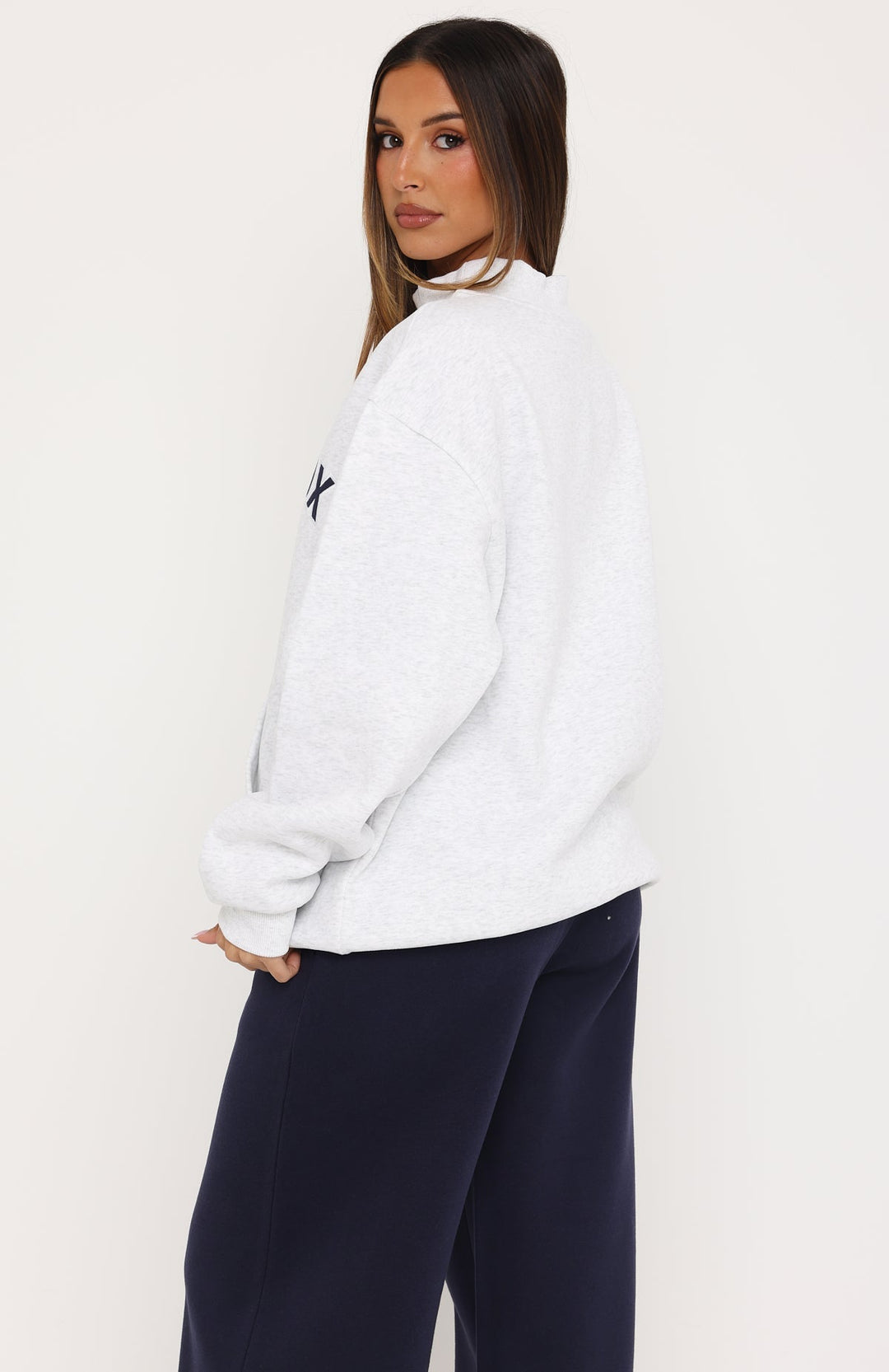 Glamcroft Outerwear Mock Neck Sweater with Front Pocket