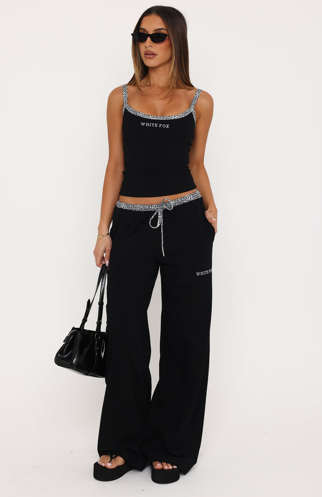 Glamcroft Pants Mid Rise with Drawstring and Side Pockets