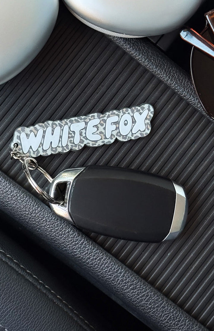 Glamcroft Keychain Leopard Rubber Design with Puff Print Logo