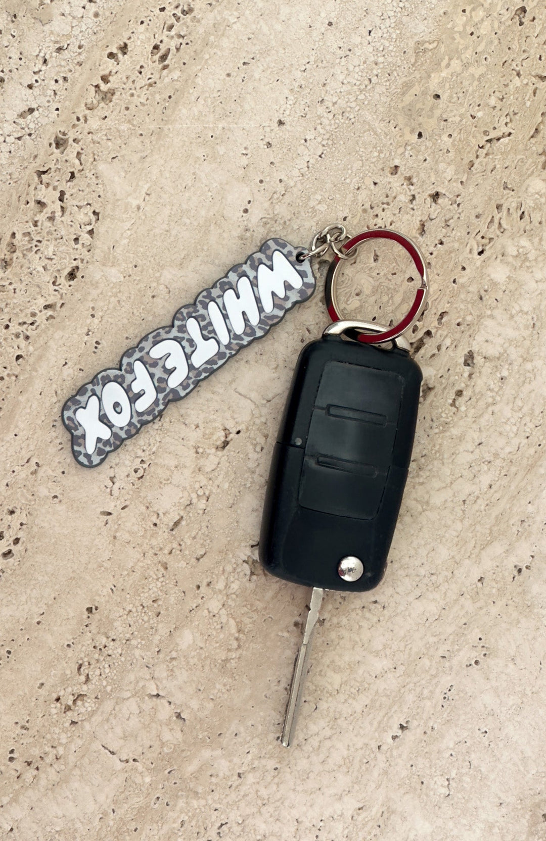 Glamcroft Keychain Leopard Rubber Design with Puff Print Logo