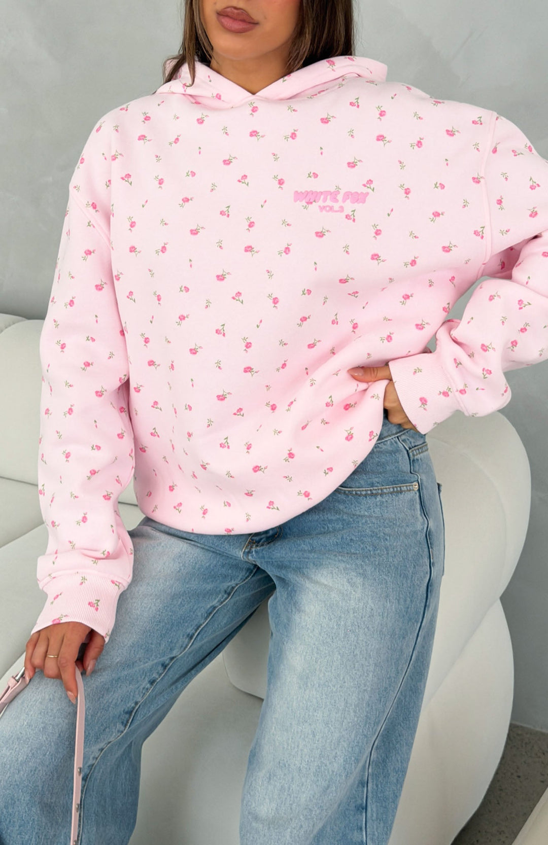 Glamcroft Oversized Hoodie with Puff Print Design