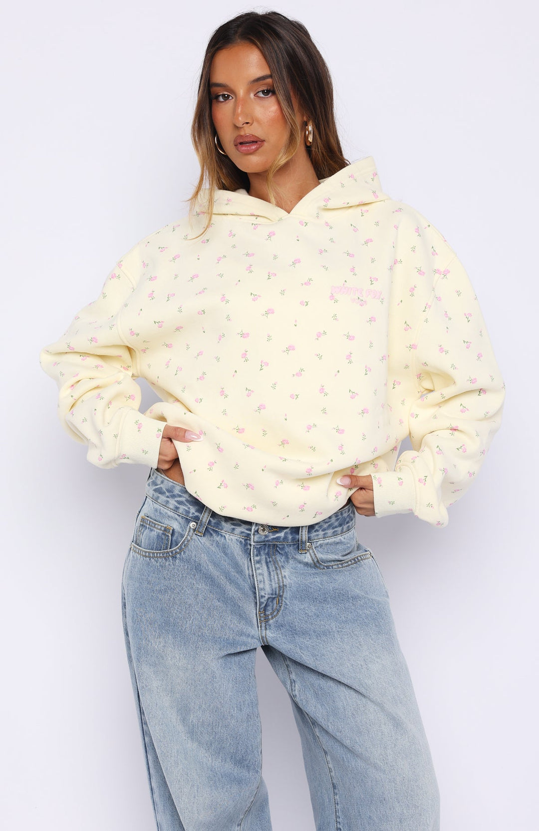 Glamcroft Oversized Hoodie with Puff Print Detail